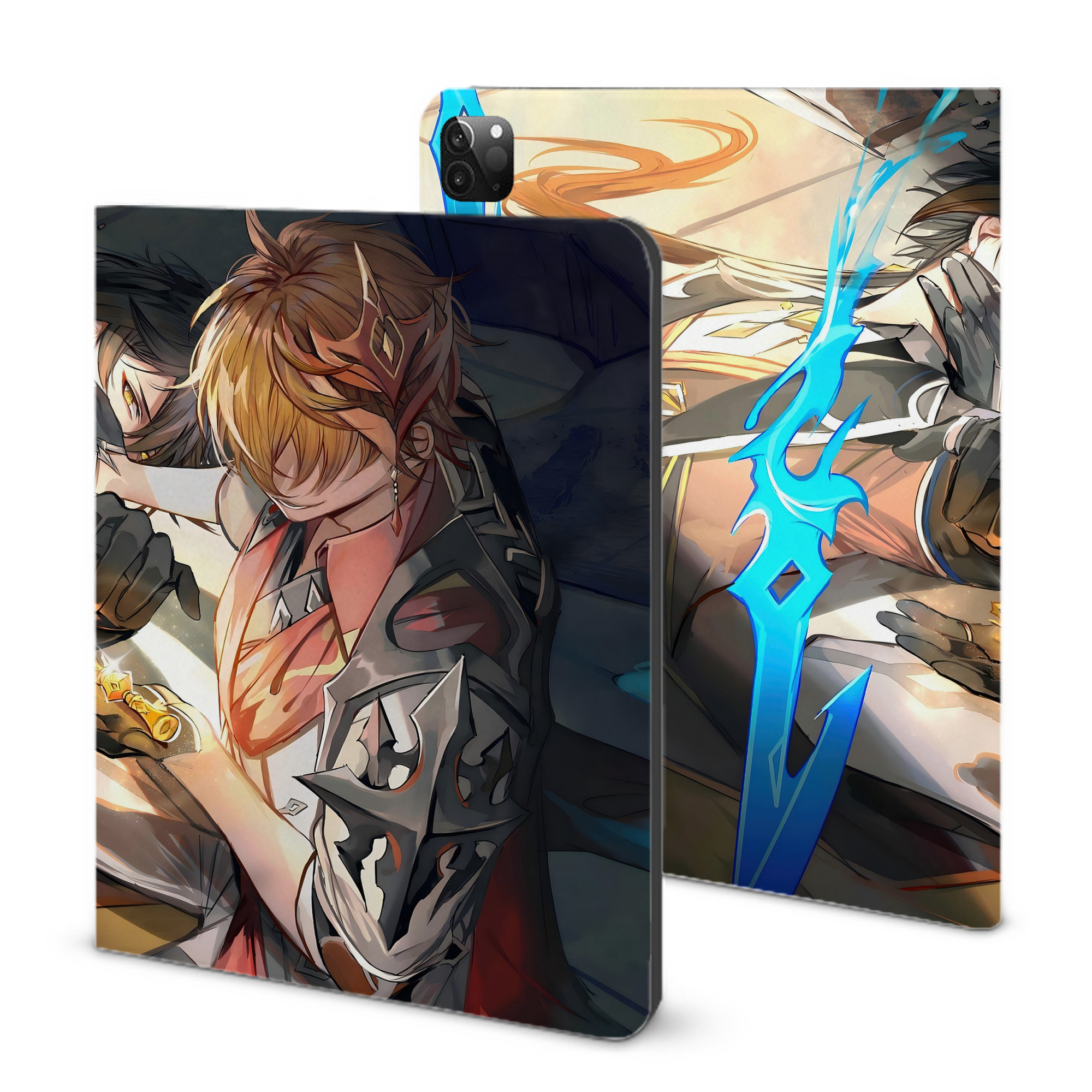 げんし神 genshin IPadケース ペンホルダー付き ブックスタイルデザイン